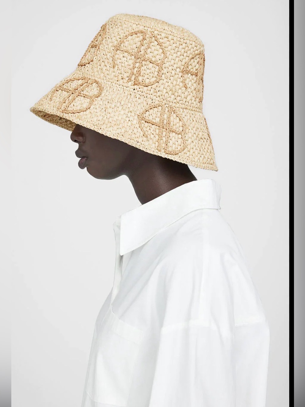 Anine Bing - Cabana Bucket Hat in NaturalStraw - Picture 2 of 6
